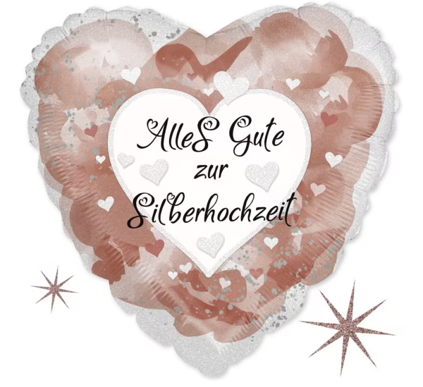 Folienballon - Alles Gute zur Silberhochzeit - ø 43cm